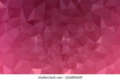 Light Pink vector low poly layout. Geometric illustration in Origami style with gradient.  Textured pattern for your backgrounds.