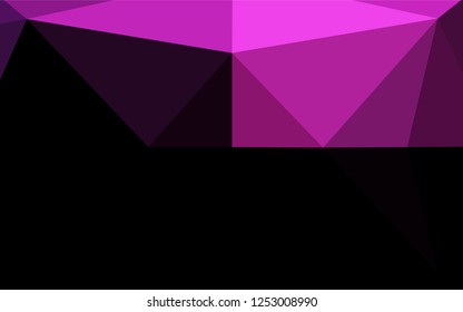 Light Pink vector low poly cover. A sample with polygonal shapes. The best triangular design for your business.