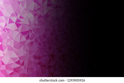 Light Pink vector low poly layout. A sample with polygonal shapes. Triangular pattern for your business design.