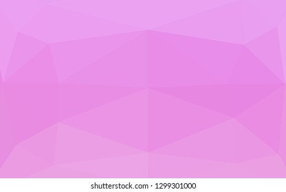 Light Pink vector low poly layout. Triangular geometric sample with gradient.  Template for your brand book.
