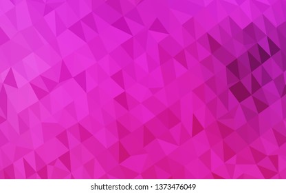 Light Pink vector low poly cover. Modern geometrical abstract illustration with gradient. Textured pattern for background.