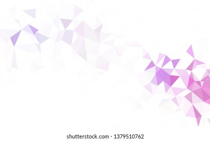 Light Pink vector low poly layout. A completely new color illustration in a polygonal style. Template for cell phone's backgrounds.