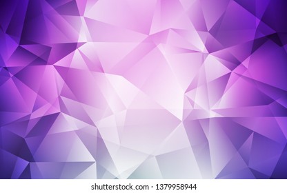 Light Pink vector low poly background. Shining colorful illustration with triangles. Brand new style for your business design.