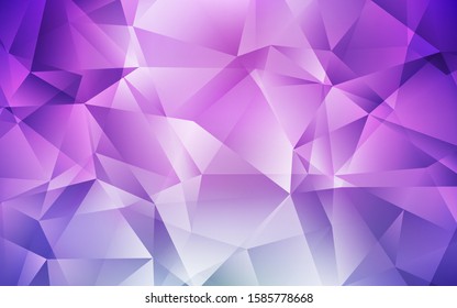 Light Pink vector low poly texture. Geometric illustration in Origami style with gradient.  Completely new template for your banner.
