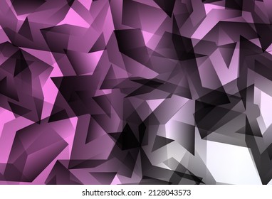 Light Pink vector low poly layout. Colorful illustration in polygonal style with gradient. Completely new template for your banner.