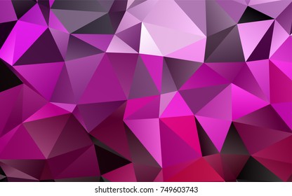 Light Pink vector low poly pattern. Colorful illustration in abstract style with gradient. The template can be used as a background for cell phones.