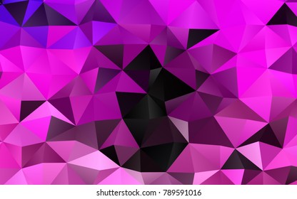 Light Pink vector low poly background. Shining illustration, which consist of triangles. The completely new template can be used for your brand book.