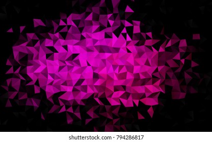 Light Pink vector low poly pattern. Shining colored illustration in a brand-new style. Triangular pattern for your business design.