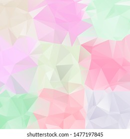 Light Pink vector modern geometric abstract background  , Multicolor, Rainbow vector triangle mosaic template