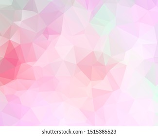 Light Pink vector modern geometric abstract background  , Multicolor, Rainbow vector triangle mosaic template