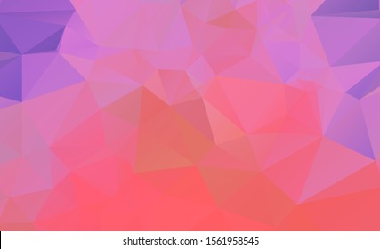 Light Pink vector modern geometric abstract background  , Multicolor, Rainbow vector triangle mosaic template