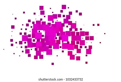 Light Pink vector modern geometrical background. Abstract template. Geometric pattern in square style with gradient.