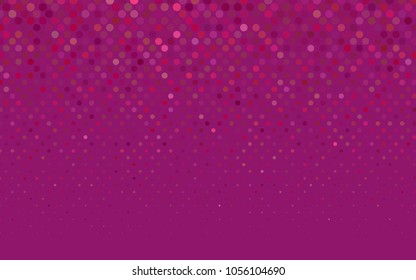 Light Pink vector modern geometrical circle abstract background. Dotted texture template. Geometric pattern in halftone style with gradient. 