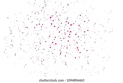 Light Pink vector modern geometrical background. Abstract template. Geometric pattern in square style with gradient.