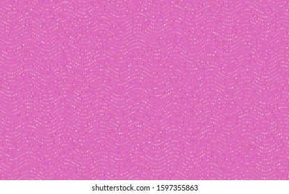 Light Pink vector modern geometrical circle abstract background. Dotted texture template. Geometric pattern in halftone style with gradient. 