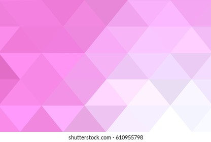 Light Pink vector modern geometrical abstract background. Texture, new background. Geometric background in Origami style with gradient. 