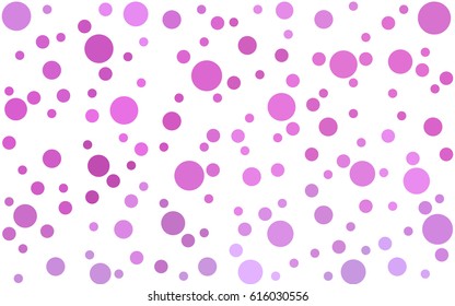 Light Pink vector modern geometrical circle abstract background. Dotted texture template. Geometric pattern in halftone style with gradient. 