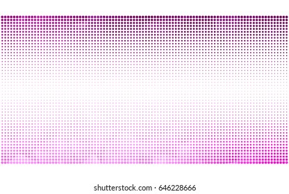 Light Pink vector modern geometrical circle abstract background. Dotted texture template. Geometric pattern in halftone style with gradient. 