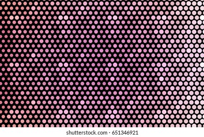 Light Pink vector modern geometrical circle abstract background. Dotted texture template. Geometric pattern in halftone style with gradient. 