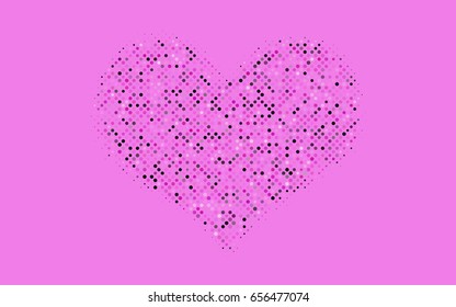 Light Pink vector modern geometrical circle abstract background. Dotted texture template. Geometric pattern in halftone style with gradient. 