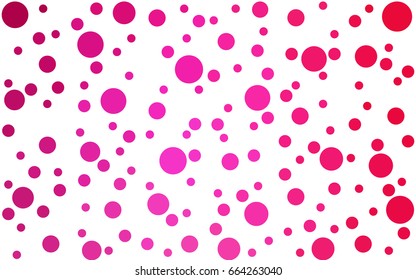 Light Pink vector modern geometrical circle abstract background. Dotted texture template. Geometric pattern in halftone style with gradient. 