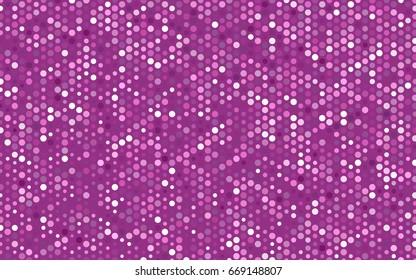 Light Pink vector modern geometrical circle abstract background. Dotted texture template. Geometric pattern in halftone style with gradient. 