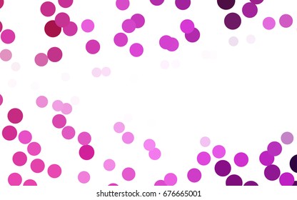 Light Pink vector modern geometrical circle abstract background. Dotted texture template. Geometric pattern in halftone style with gradient. 