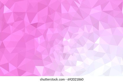 Light Pink vector modern geometrical abstract background. Texture, new background. Geometric background in Origami style with gradient. 