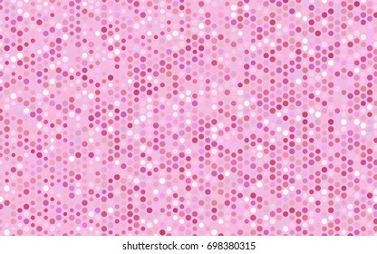 Light Pink vector modern geometrical circle abstract background. Dotted texture template. Geometric pattern in halftone style with gradient. 