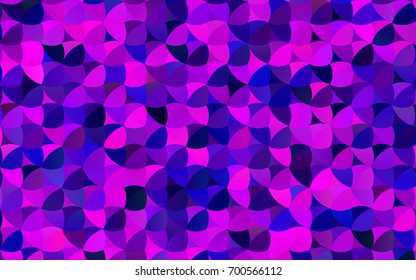 Light Pink vector modern geometrical circle abstract background. Dotted texture template. Geometric pattern in halftone style with gradient. 