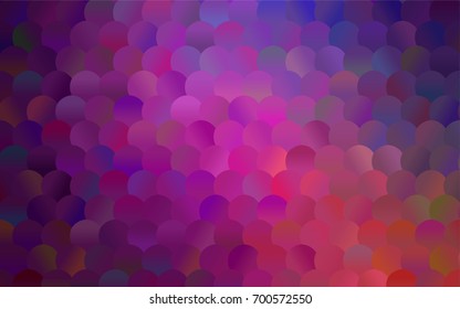 Light Pink vector modern geometrical circle abstract background. Dotted texture template. Geometric pattern in halftone style with gradient. 