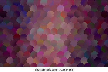 Light Pink vector modern geometrical circle abstract background. Dotted texture template. Geometric pattern in halftone style with gradient. 