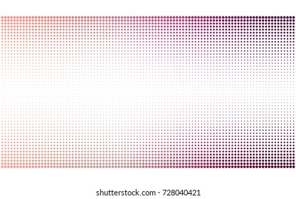 Light Pink vector modern geometrical circle abstract background. Dotted texture template. Geometric pattern in halftone style with gradient. 