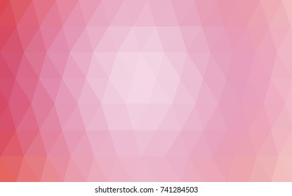 Light Pink vector modern geometrical abstract background. Texture, new background. Geometric background in Origami style with gradient. 