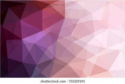 Light Pink vector modern geometrical abstract background. Texture, new background. Geometric background in Origami style with gradient. 