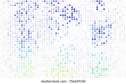 Light Pink vector modern geometrical circle abstract background. Dotted texture template. Geometric pattern in halftone style with gradient. 