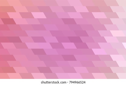 Light Pink vector modern geometrical background. Abstract template. Geometric pattern in square style with gradient.