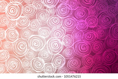 Light Pink vector natural abstract template. Glitter abstract illustration with doodles and roses. The pattern can be used for coloring books and pages for kids.