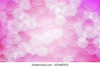 Light Pink vector natural abstract pattern. An elegant bright illustration with flowers in Natural style. Hand painted design for web, wrapping, wallpaper.
