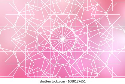 Light Pink vector natural abstract design. Doodle illustration made by child in Origami style with gradient. Brand-new design for your business.