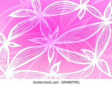 Light Pink vector natural abstract background. Doodles on blurred abstract background with gradient. The best blurred design for your business.