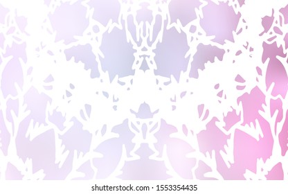 Light Pink vector natural abstract pattern. Doodle illustration made by child in Origami style with gradient. Hand painted design for web, wrapping, wallpaper.