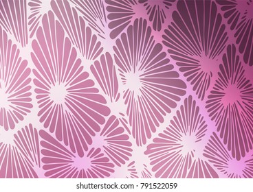 Light Pink vector natural abstract template. Shining colored illustration with doodles in Zen tangle style. The pattern can be used for heads of websites and designs.