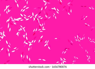 Arte natural vector claro con hojas. Una vaga ilustración abstracta con hojas en estilo doodles. Nuevo diseño para su negocio.