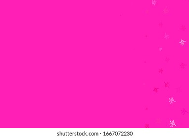 Light Pink vector natural artwork with sakura. Leaves and branches with gradient on white background. Hand painted design for web, wrapping.