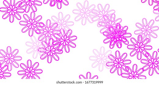Obra natural vectorial rosa claro con flores. Flores abstractas de color degradado sobre un fondo sencillo. Nuevo diseño comercial.