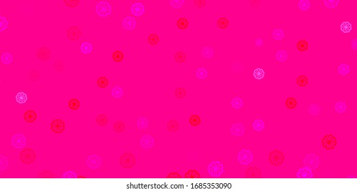 Light Pink vector natural artwork with flowers. Illustration with abstract colorful flowers with gradient. Colorful pattern for spring parties.