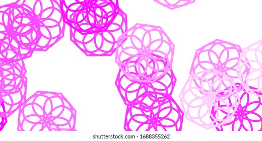 Obra natural vectorial rosa claro con flores. Diseño sencillo con flores sobre fondo abstracto. Nuevo diseño comercial.