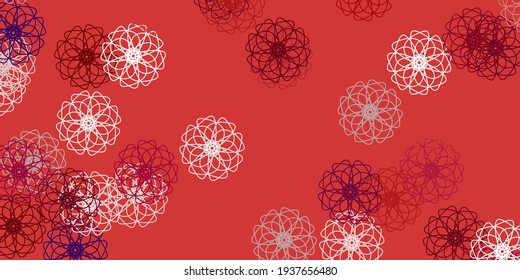 Light pink vector natural artwork with flowers. Simple colored illustration with abstarct flowers. Colorful pattern for spring parties.