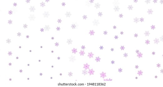 Light pink vector natural artwork with flowers. Abstract illustration with flowers in Origami style. Pattern for women day promotion.